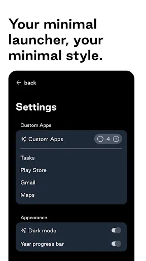 Ảnh chụp màn hình của LessPhone - Minimal Launcher
