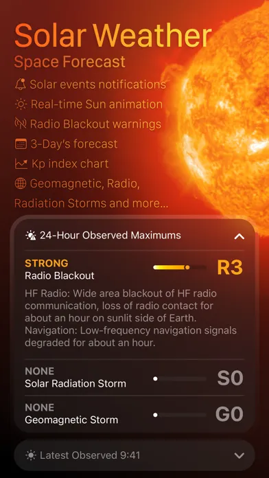Solar Weather - Space Forecast स्क्रीनशॉट