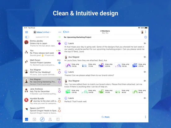 Скриншоты Blue Mail - Email | Calendar iPad 