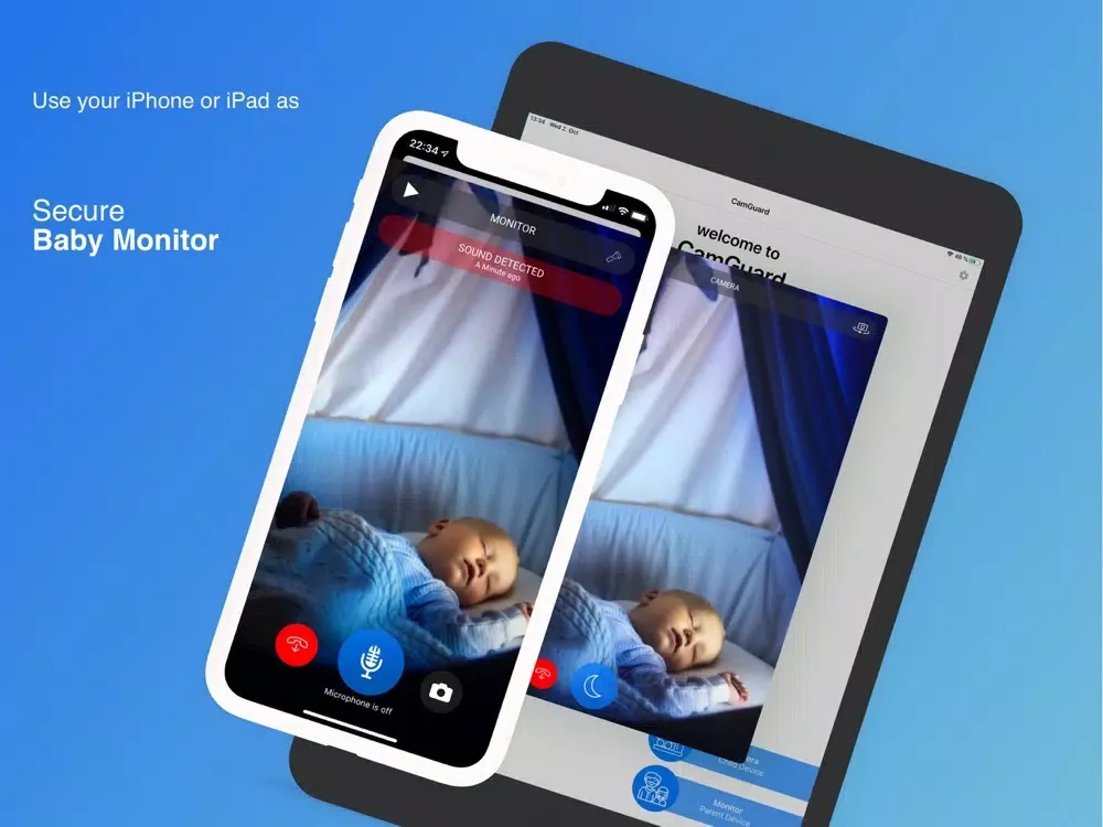 Capturas de tela do CamGuard Secure Baby Monitor iPad 