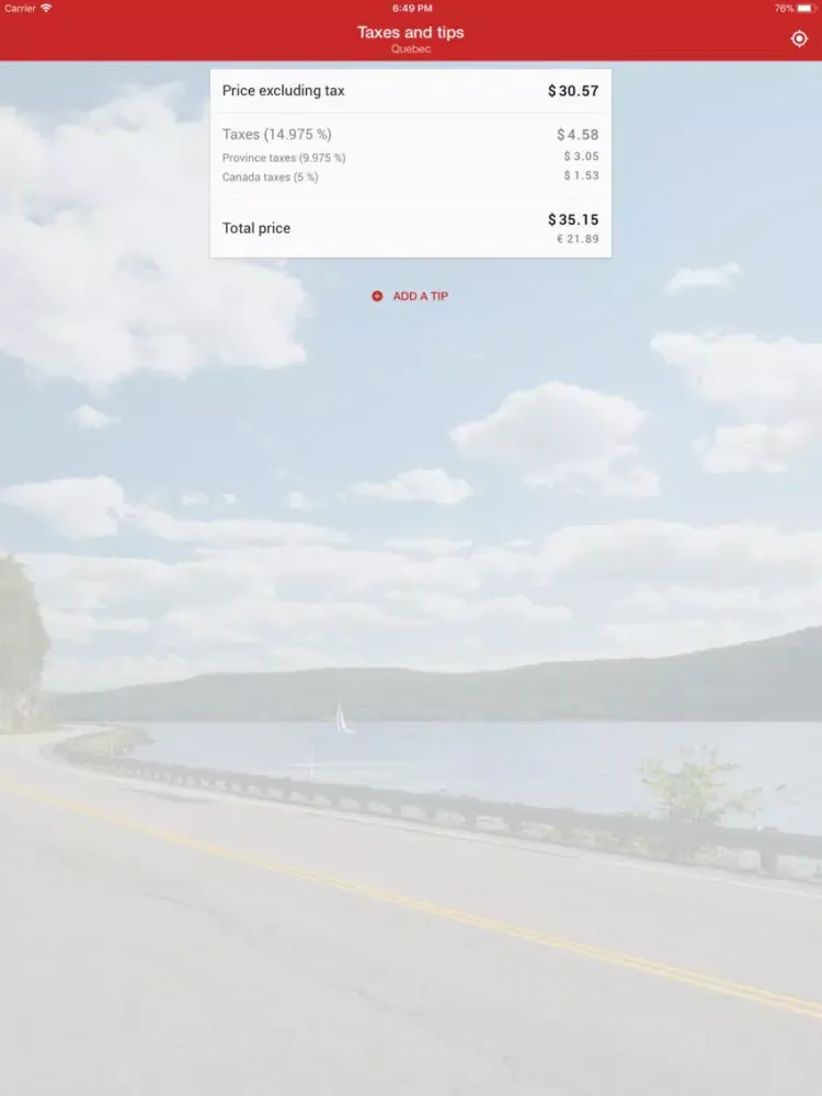 Capturas de pantalla de Taxes and tips in Canada iPad 