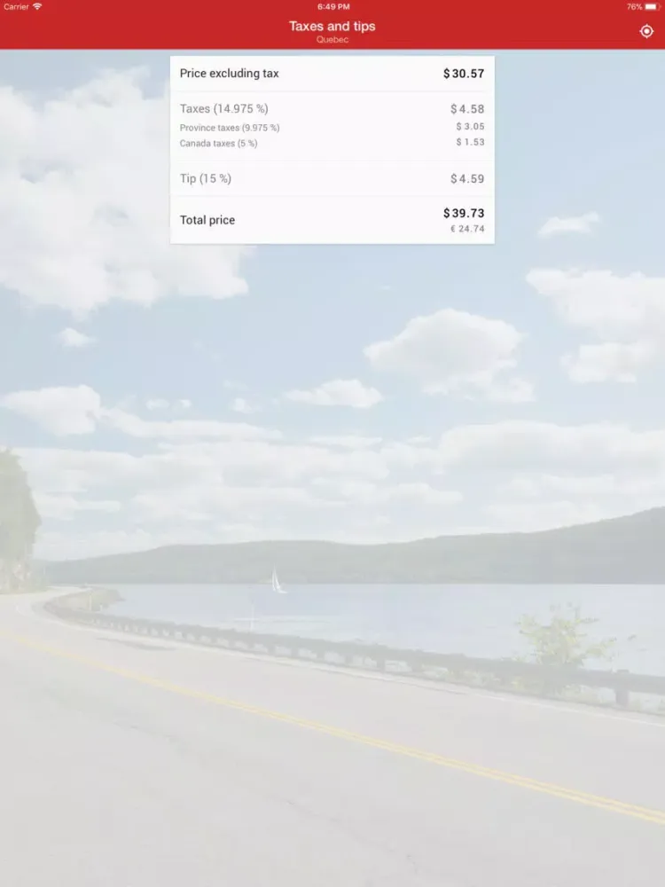 Capturas de pantalla de Taxes and tips in Canada iPad 