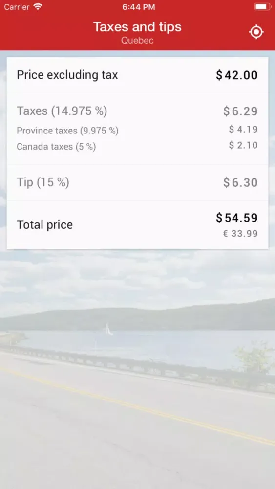 Capturas de pantalla de Taxes and tips in Canada