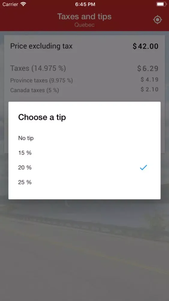 Capturas de pantalla de Taxes and tips in Canada