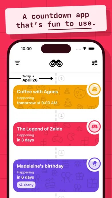 Capturas de tela do Up Ahead: Countdown Widgets