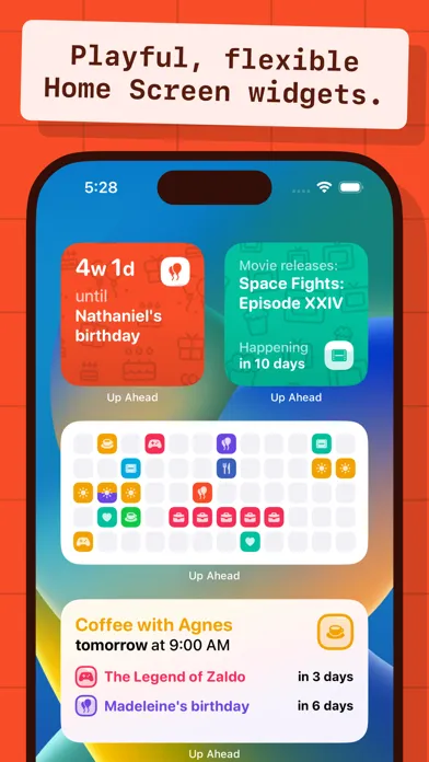 Capturas de tela do Up Ahead: Countdown Widgets