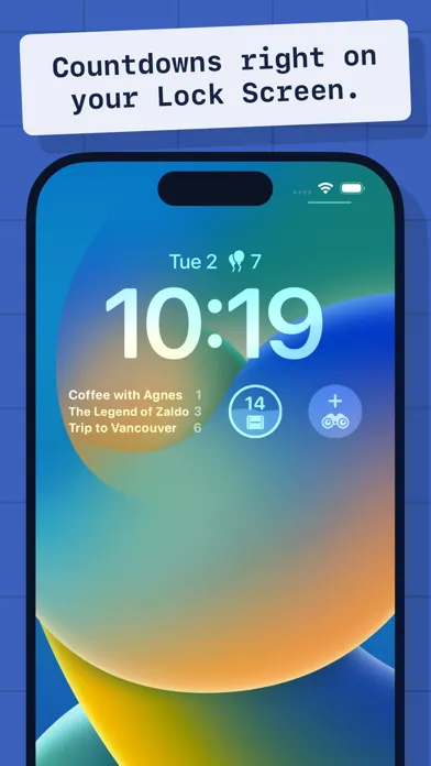 Capturas de tela do Up Ahead: Countdown Widgets