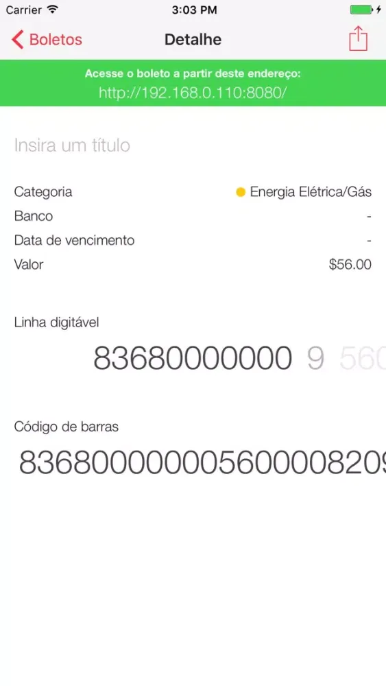 Capturas de tela do Zebra - Gerenciador de boletos