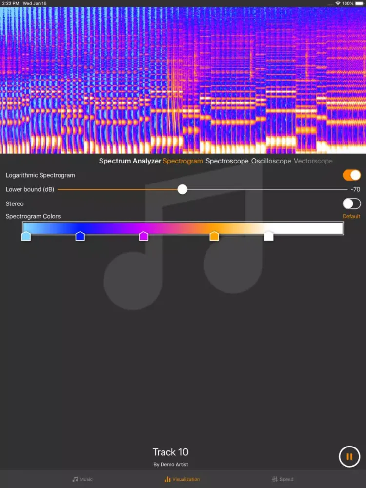 Audio Spectrum Visualizer iPad  Screenshots