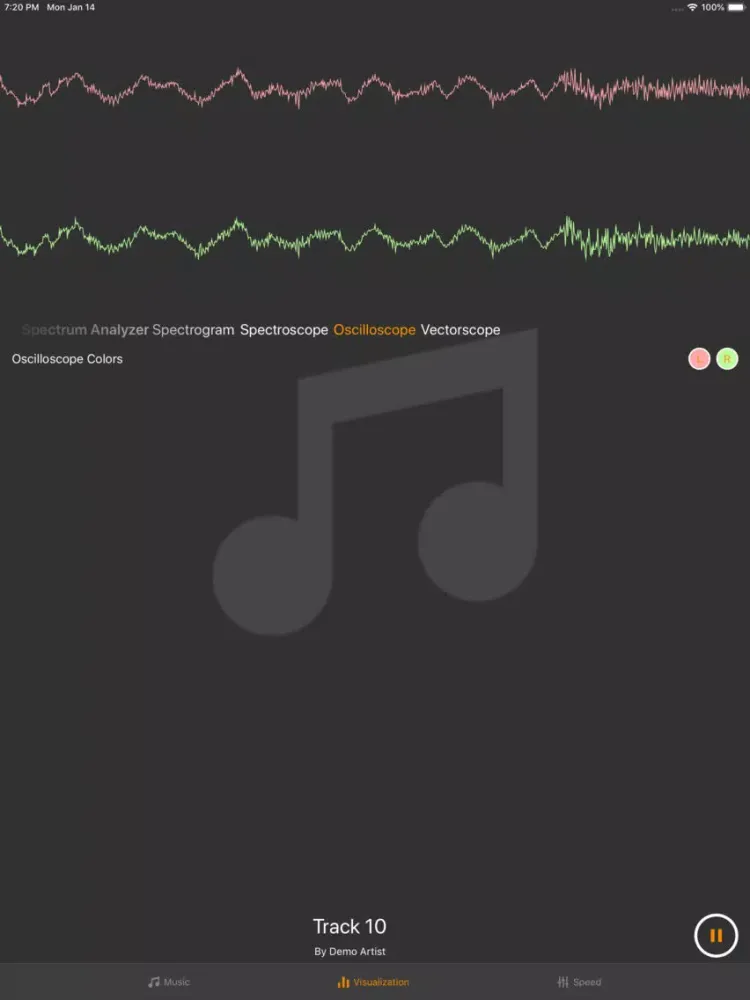 Audio Spectrum Visualizer iPad  Screenshots