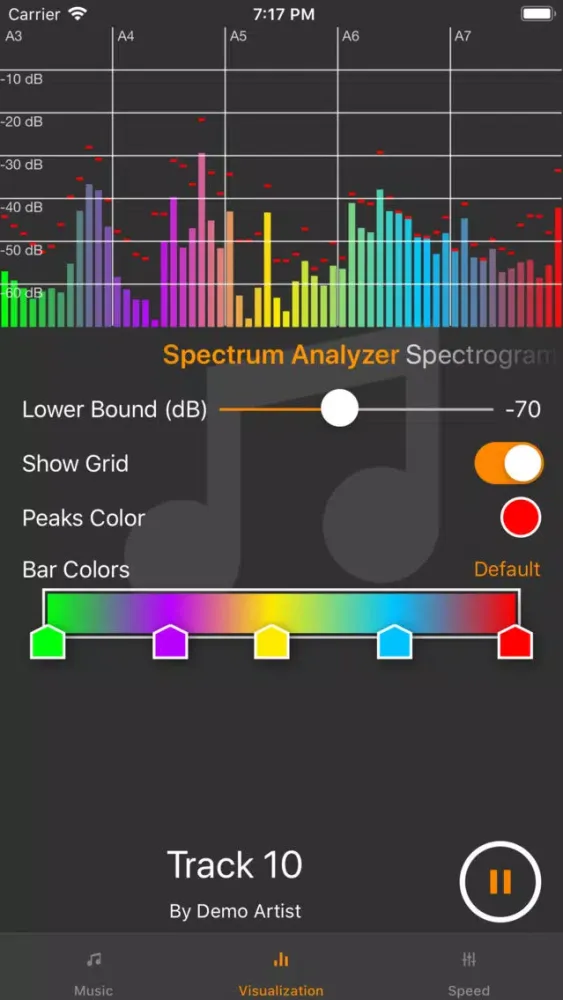 Audio Spectrum Visualizer Screenshots