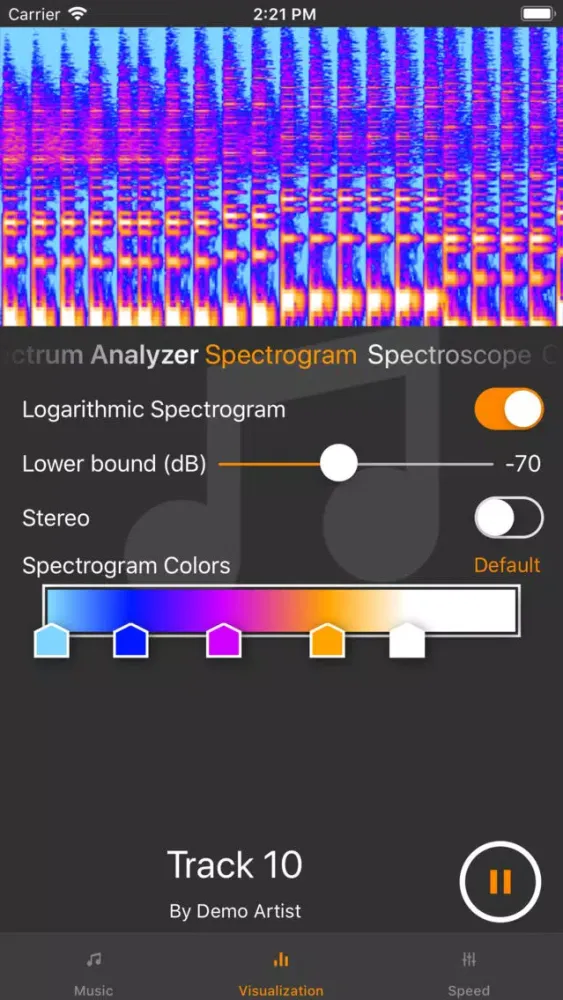 Audio Spectrum Visualizer Screenshots