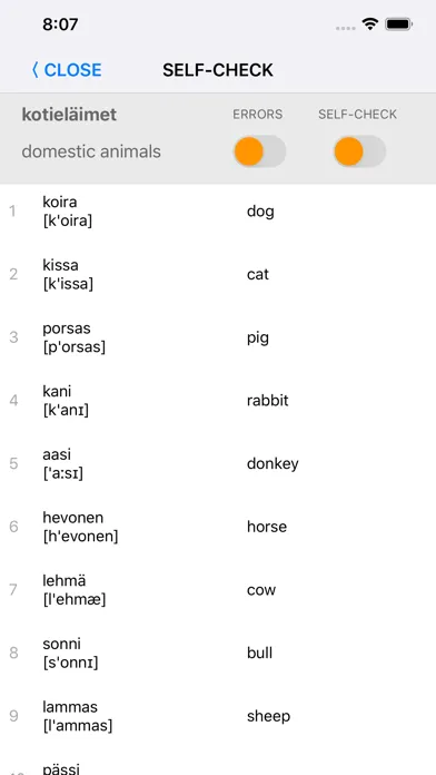 Capturas de pantalla de Learn Finnish words with ST