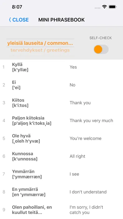 Capturas de pantalla de Learn Finnish words with ST