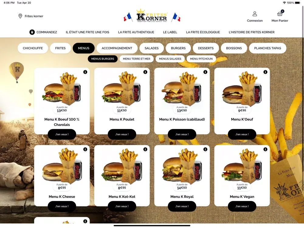Captures d'écran de Frites Korner iPad 