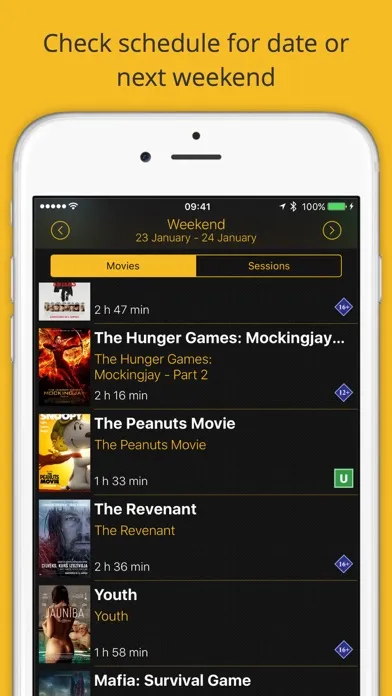 Скриншоты Finnkino Mobile