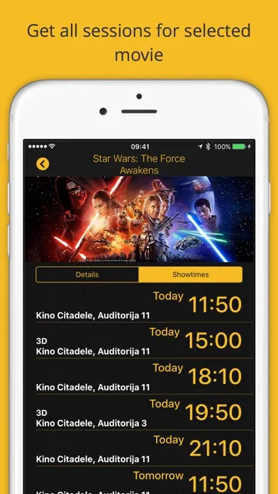 Скриншоты Finnkino Mobile