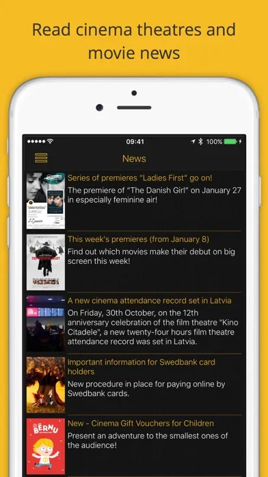 Скриншоты Finnkino Mobile