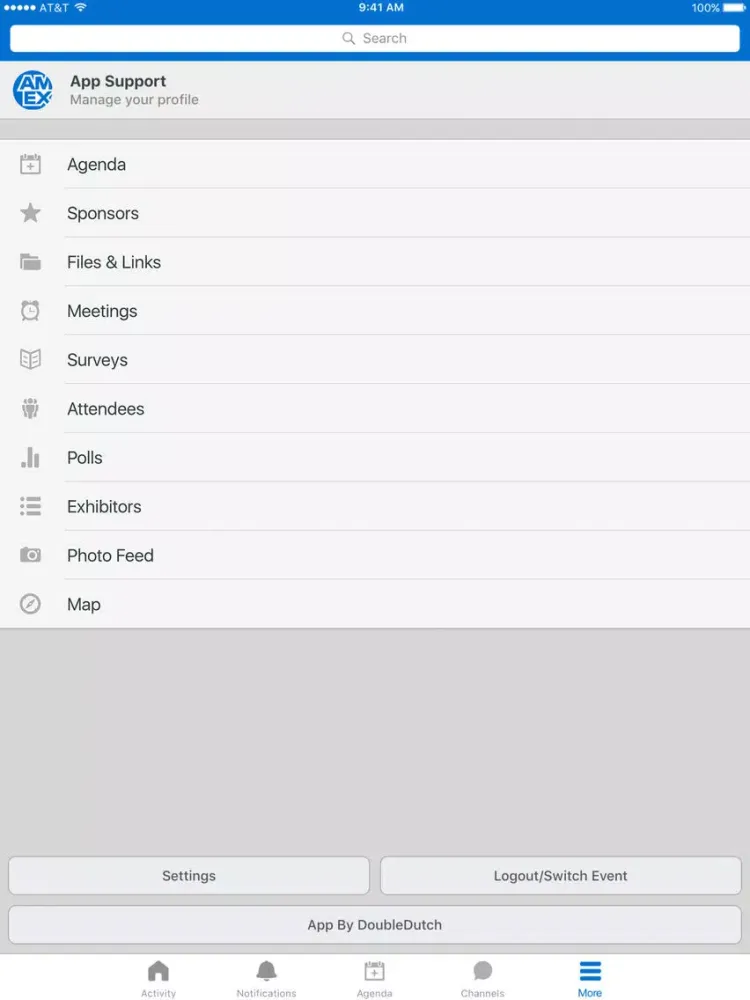 American Express Events iPad  Ekran Görüntüleri