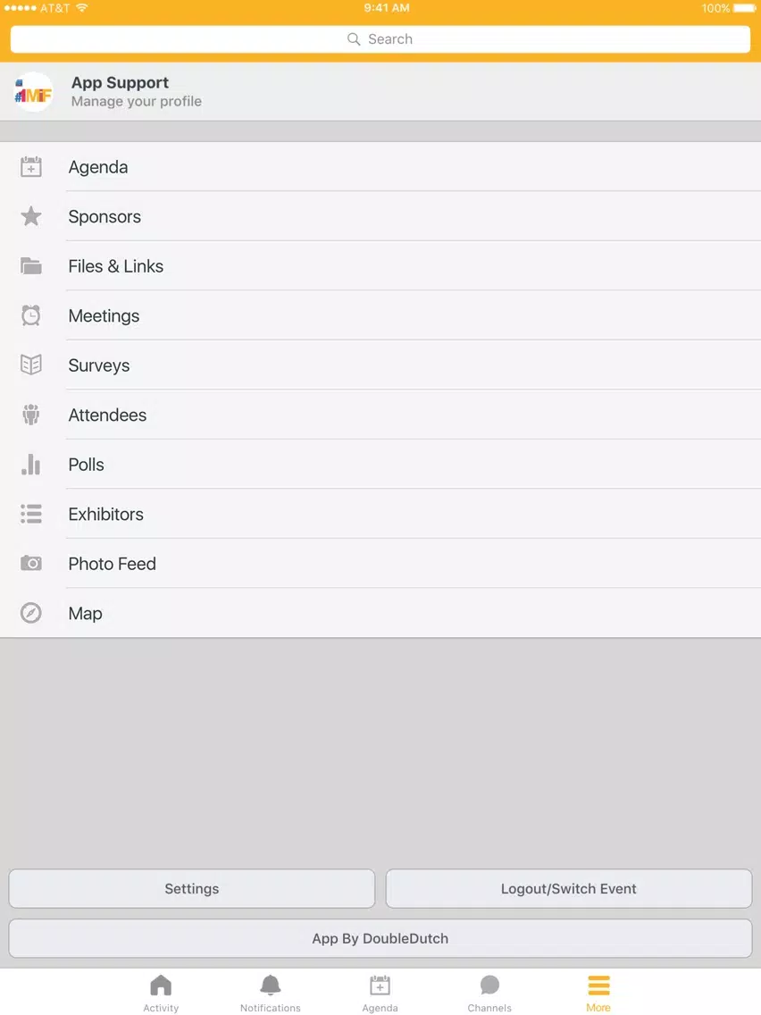 Tangkapan layar LBS MiF Orientation 2017 iPad 