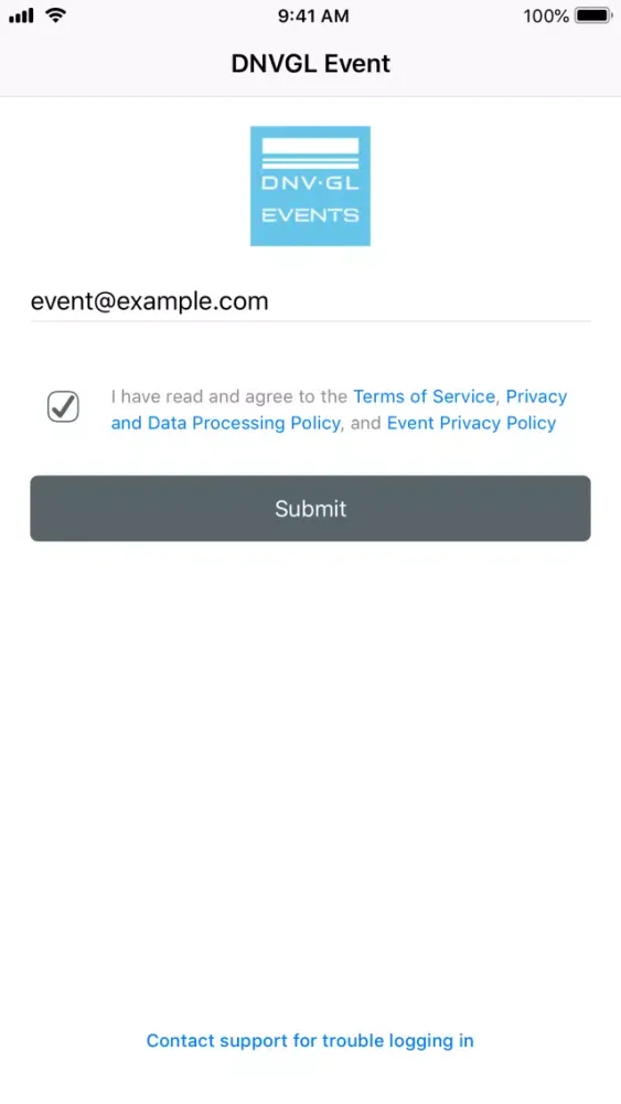 Capturas de pantalla de DNV GL Events