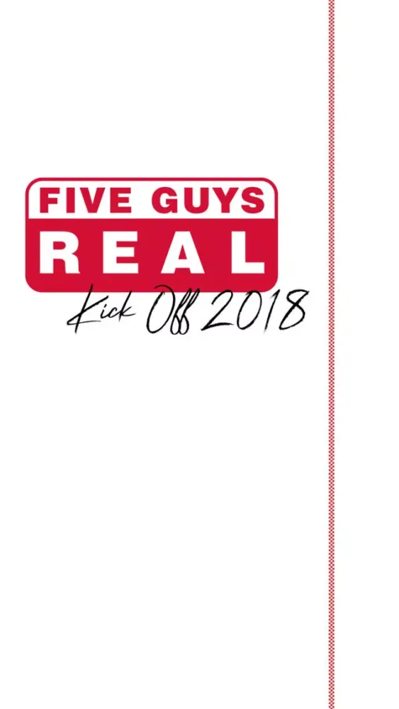 Capturas de tela do 2018 Five Guys Kick-Off