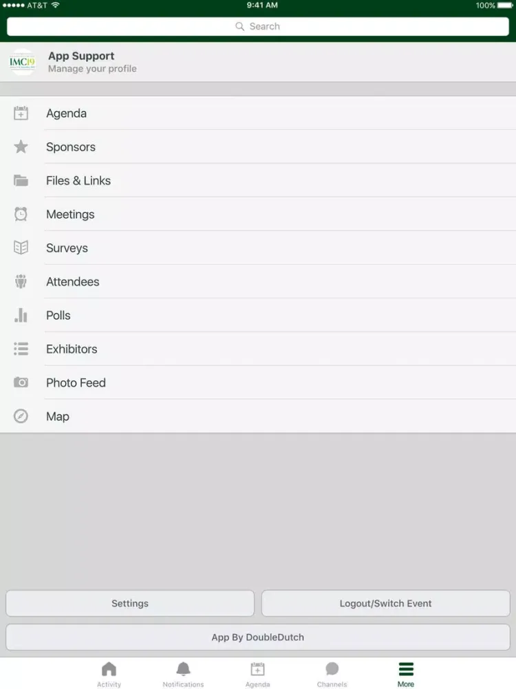 IMC19 (2018) iPad 應用截圖