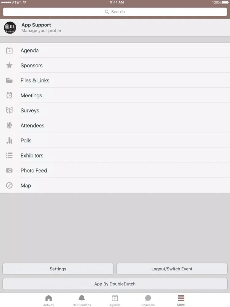 Ảnh chụp màn hình của JLL Academy iPad 