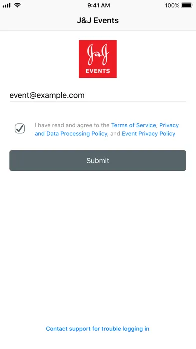 Johnson & Johnson Events 스크린샷