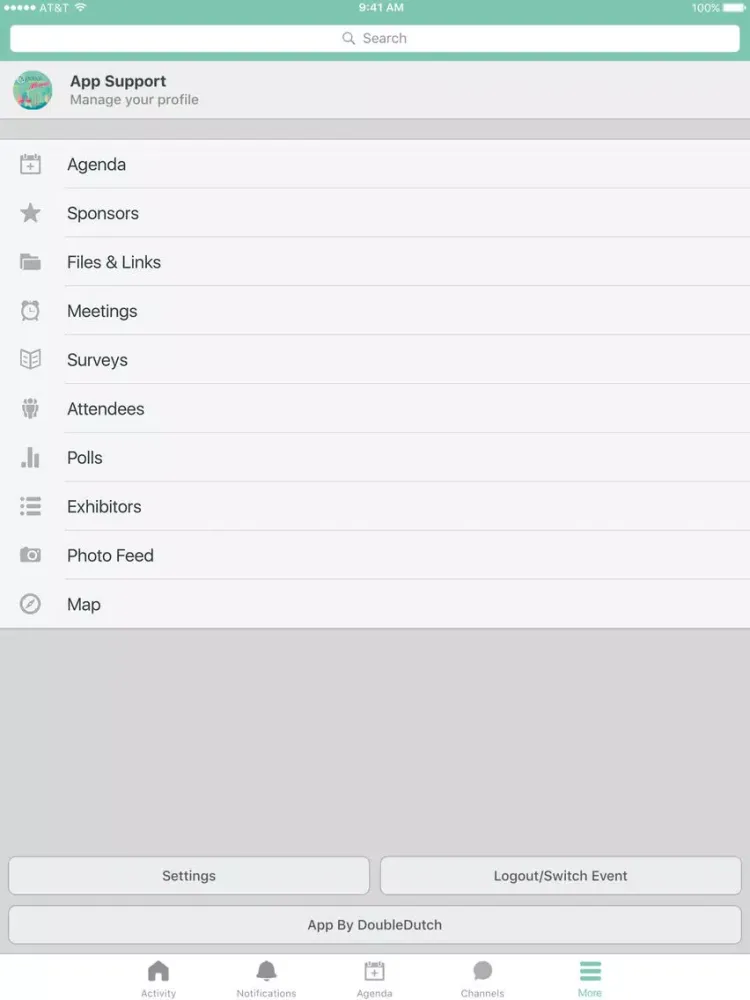 ภาพหน้าจอของ TABS/NAIS Global Symposium iPad 