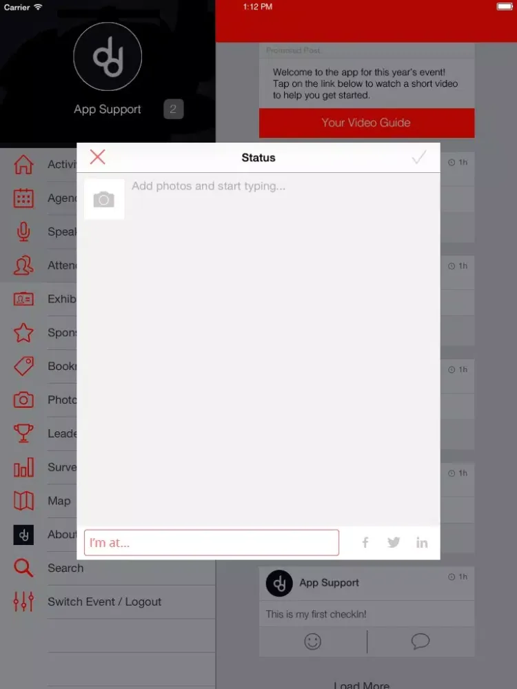 Zrzuty ekranu Logitech AMR Events iPad 