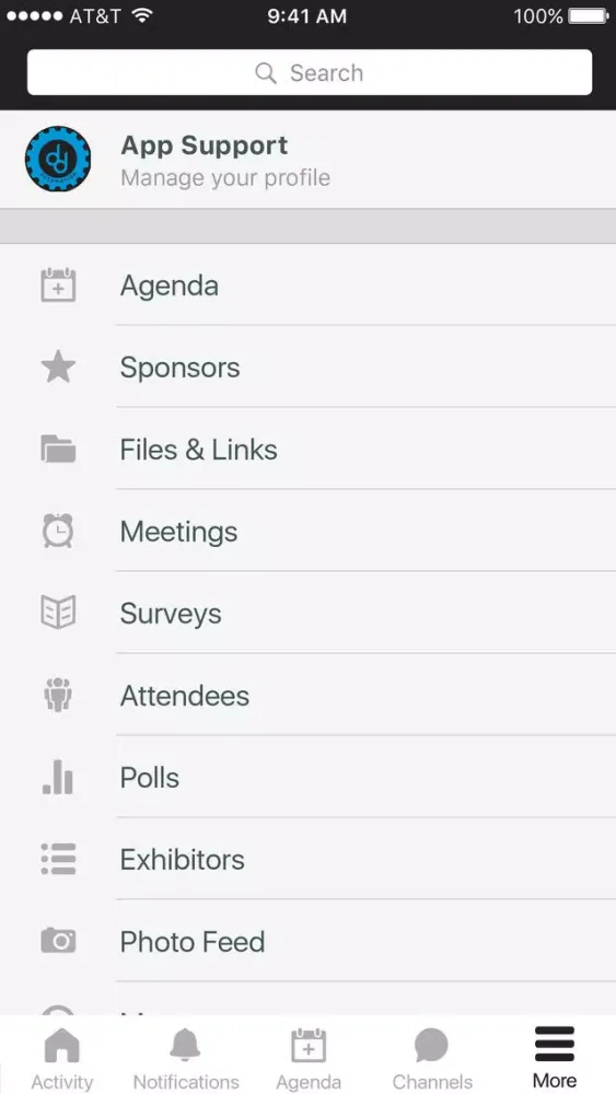 Screenshot di NFPA Events