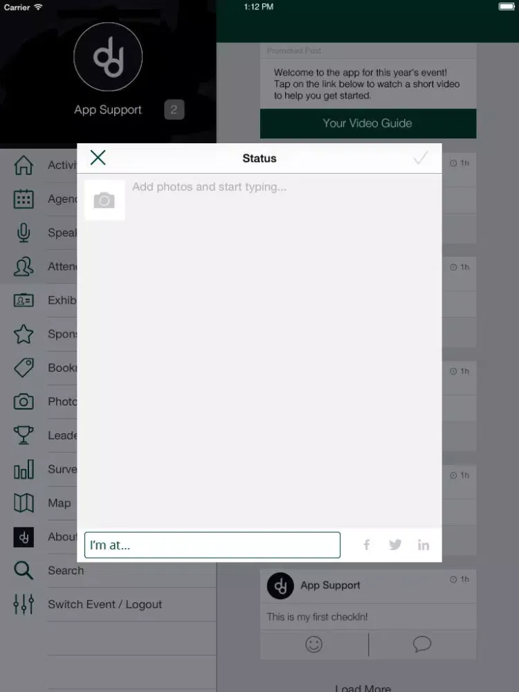 ภาพหน้าจอของ OPCON iPad 
