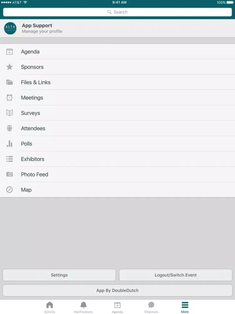 Capturas de tela do Alta Elite Partner Events iPad 