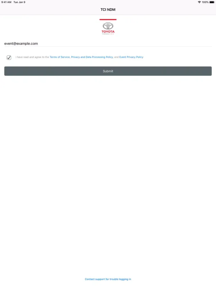 Toyota Canada NDM 2019 iPad 应用截图