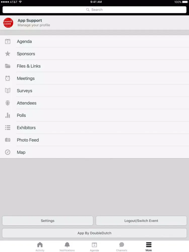 Capturas de tela do Bain Change Leader Forum iPad 