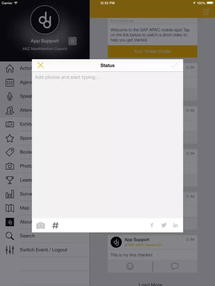 Tangkapan skrin ANZ MaxAttention Council iPad 