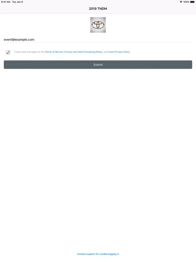 Capturas de pantalla de Toyota NDM 2019 iPad 