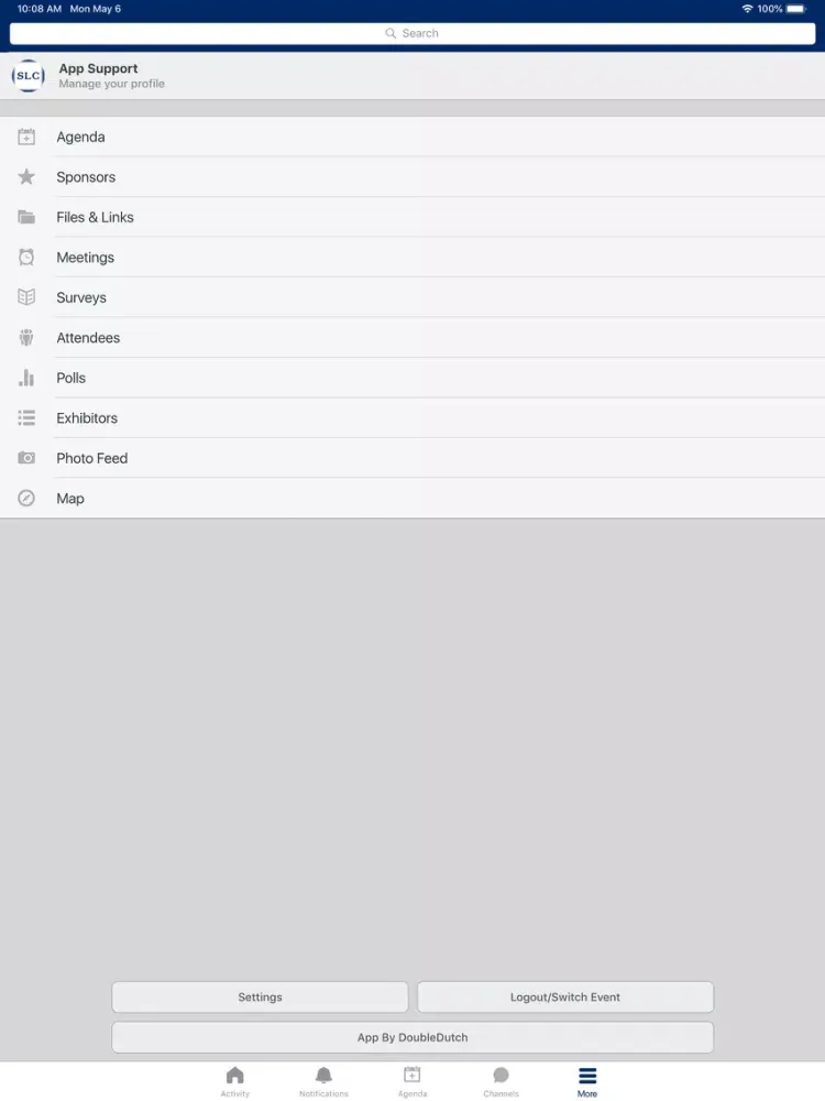 Capturas de pantalla de SLC Annual Meeting iPad 