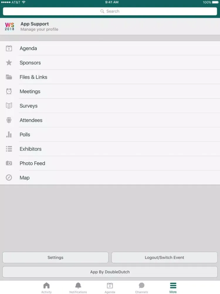 Ảnh chụp màn hình của NJSBA Workshop 2018 iPad 