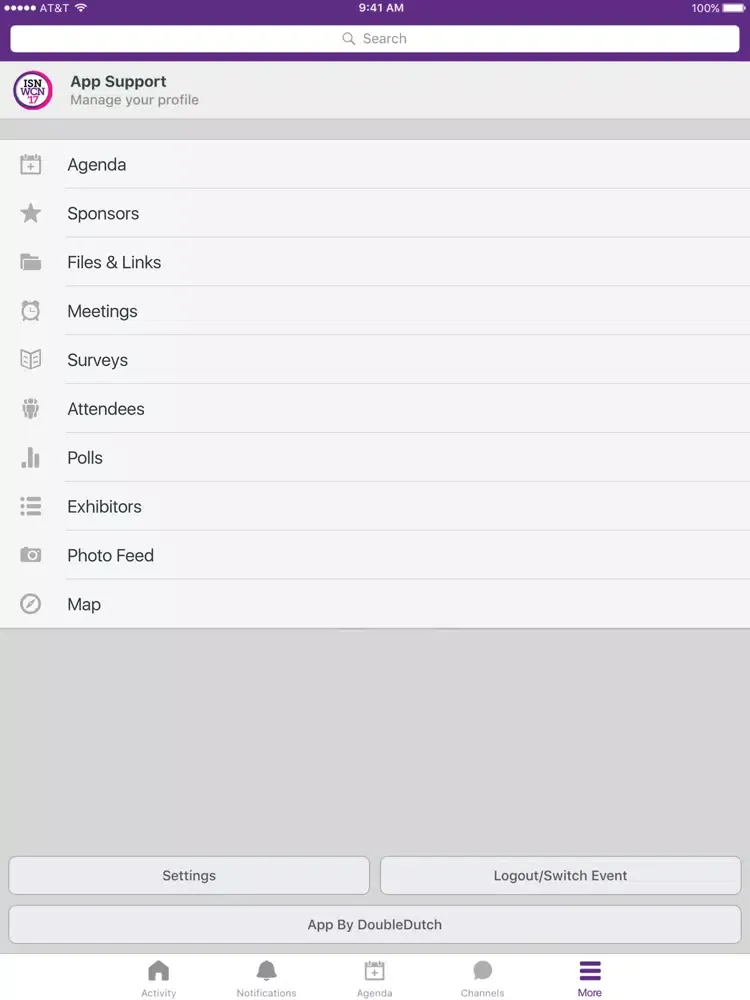 Capturas de pantalla de ISN WCN 2019 iPad 