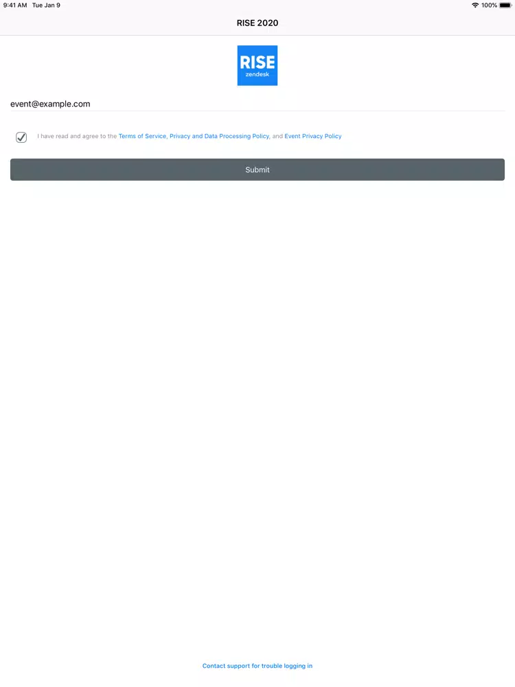 Capturas de tela do RISE 2020 iPad 