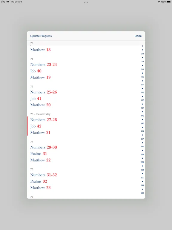 Read the Bible in 365 days iPad 应用截图