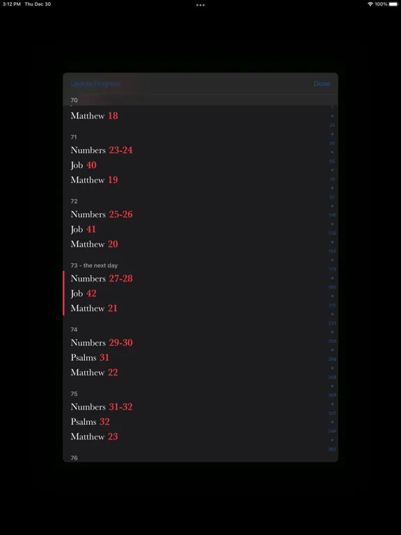 Read the Bible in 365 days iPad 应用截图