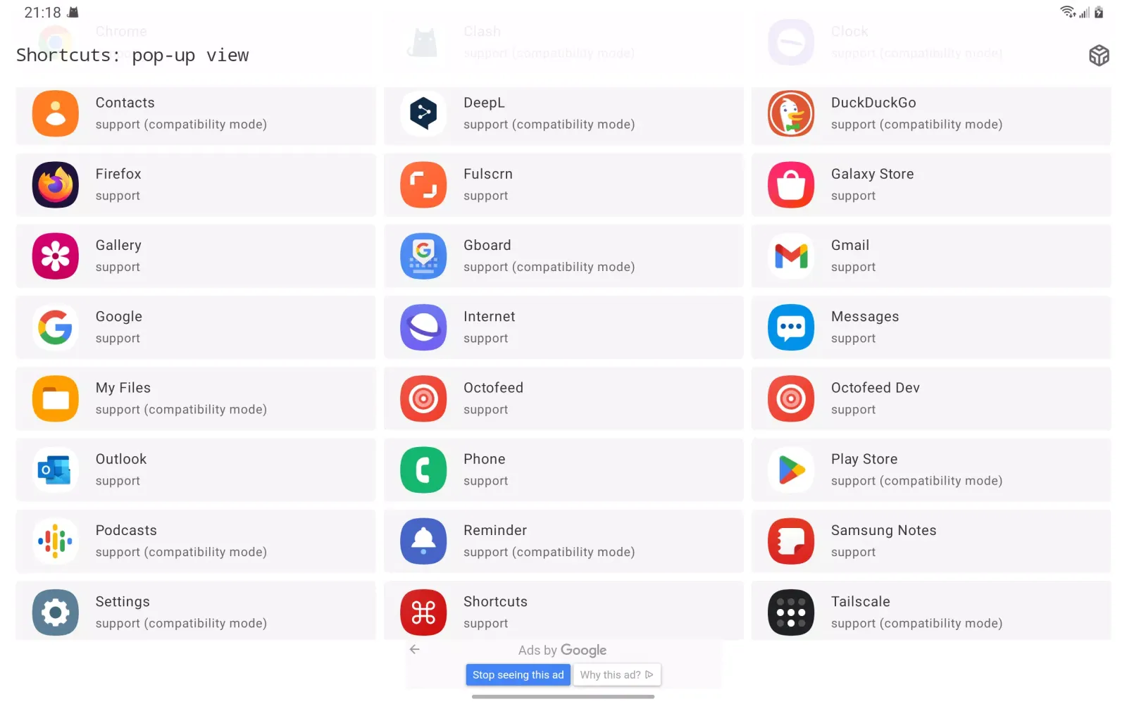 Shortcuts Screenshots