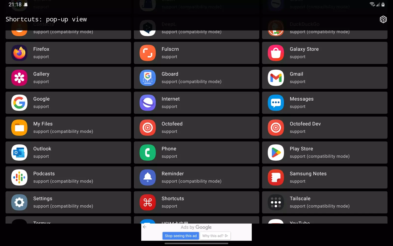 Shortcuts Screenshots
