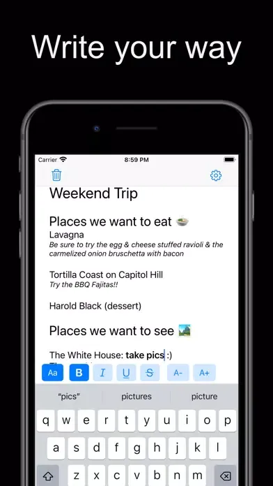 Single Note: minimalistic note Screenshots