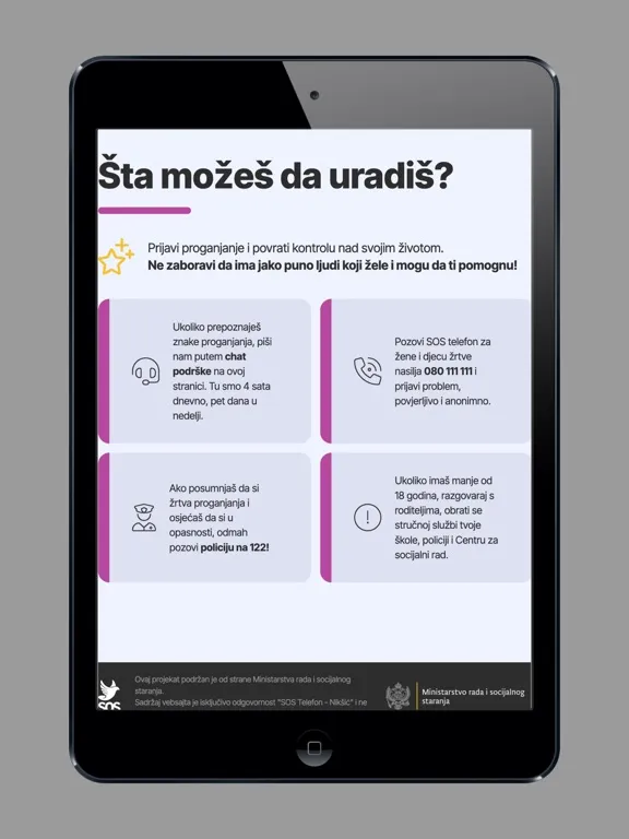 SOS podrška iPad  Screenshots