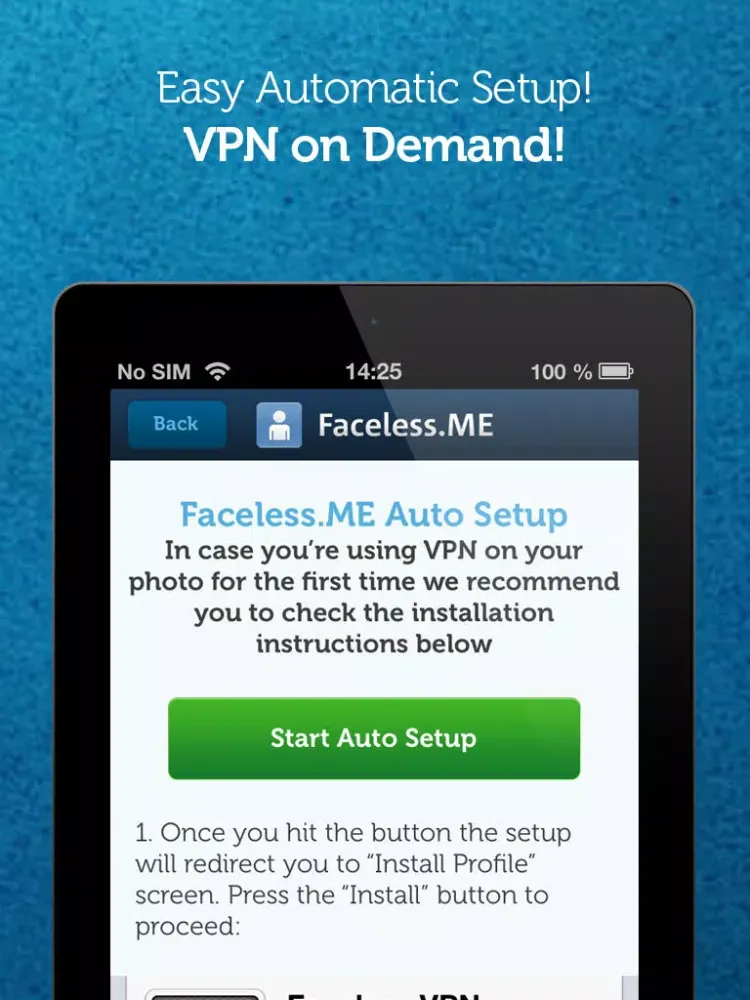 Faceless VPN Connection iPad 應用截圖