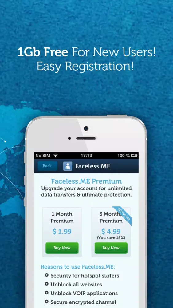 Faceless VPN Connection應用截圖